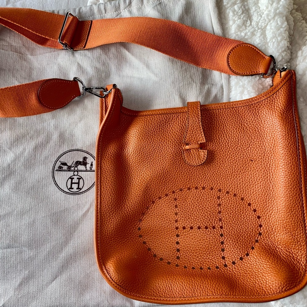 Hermes Evelyne shoulder bag (orange)
